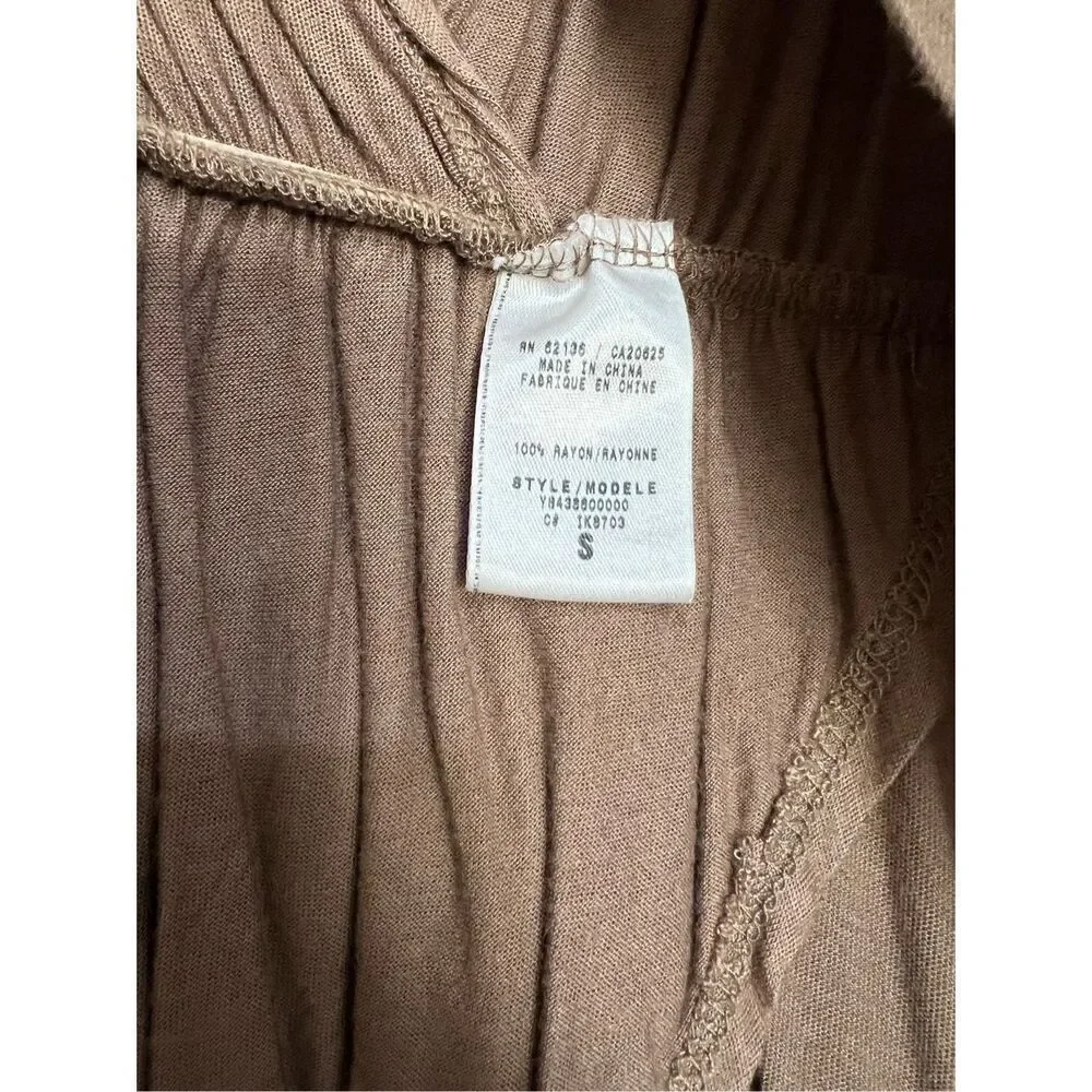 Guess Cover Up Womens Size Small Brown‎ Pink Floral Tie Waist Asymmetrical Hem